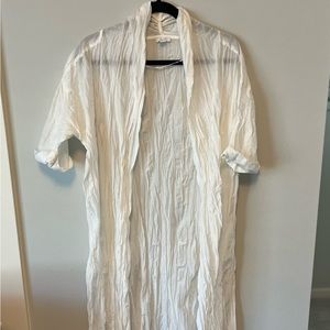 JJill PureJill, White, Open Front Cover Up